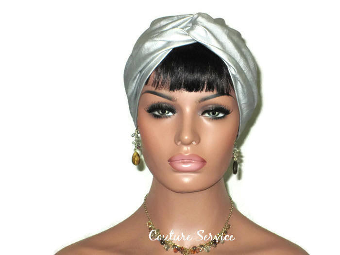 Handmade Leather Turban, Silver - Couture Service  - 1