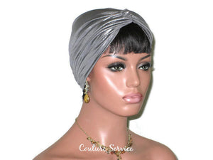 Handmade Silver Twist Turban, Metallic - Couture Service  - 2