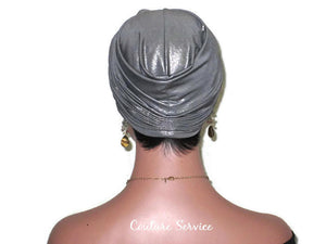 Handmade Silver Twist Turban, Metallic - Couture Service  - 3