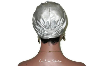 Handmade Leather Turban, Silver - Couture Service  - 3