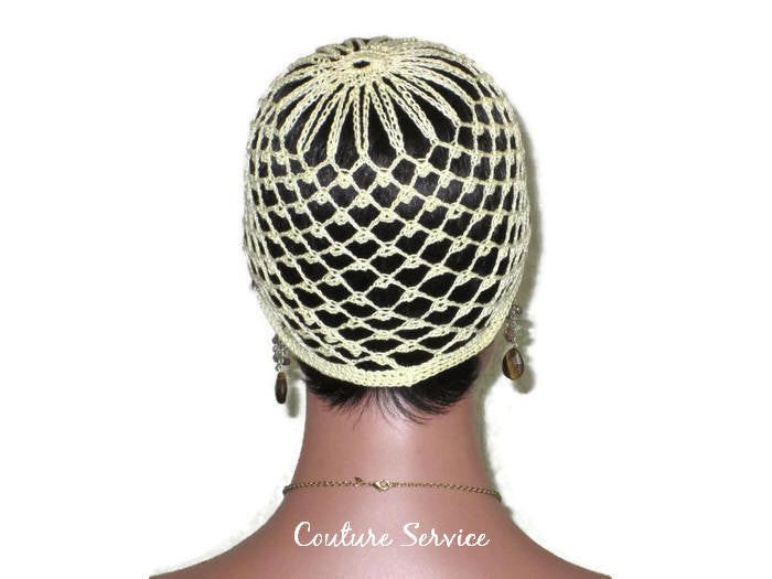 Handmade Open Lace Cloche, Pale Yellow
