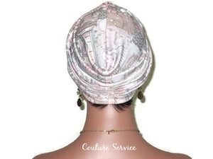 Handmade Taupe Twist Turban, Multi Colored - Couture Service  - 4