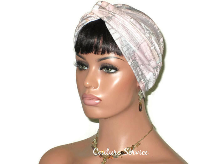 Handmade Taupe Twist Turban, Multi Colored - Couture Service  - 1