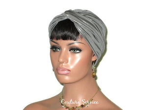 Handmade Silver Twist Turban, Metallic - Couture Service  - 4