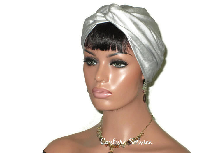 Handmade Leather Turban, Silver - Couture Service  - 4