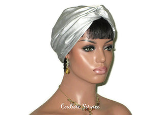 Handmade Leather Turban, Silver - Couture Service  - 2
