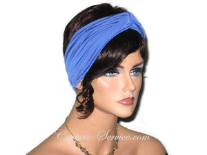 Handmade Blue Bandeau Headband Turban, Cobalt - Couture Service  - 2