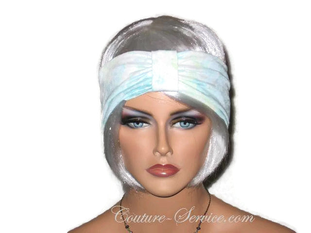 Handmade Blue Knot Headband Turban, Rayon Burnout - Couture Service  - 1