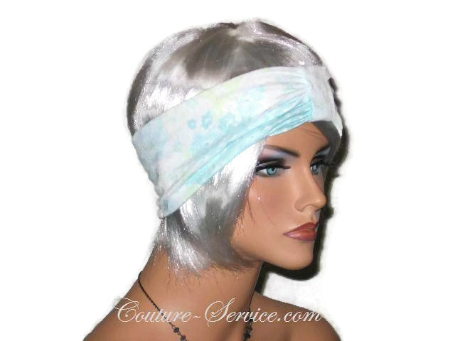 Handmade Blue Knot Headband Turban, Rayon Burnout - Couture Service  - 2