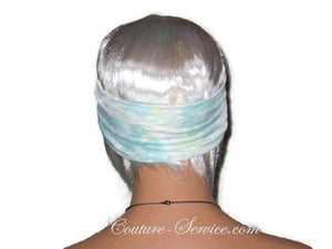 Handmade Blue Knot Headband Turban, Rayon Burnout - Couture Service  - 3