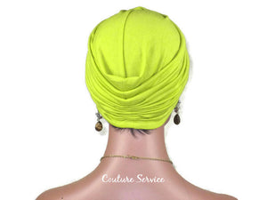 Handmade Green Twist Turban, Lime Rayon