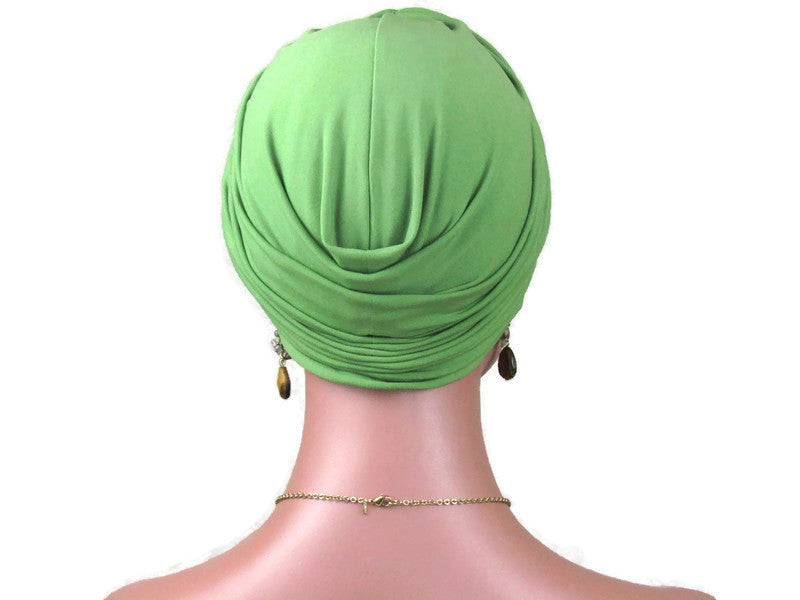 Handmade Green Twist Turban, Olive