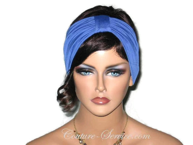 Handmade Blue Knot Headband Turban, Cobalt - Couture Service  - 1