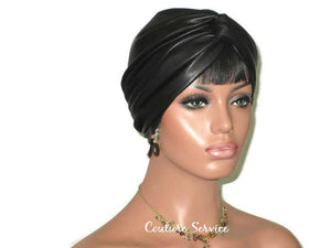 Handmade Leather Turban, Black - Couture Service  - 1