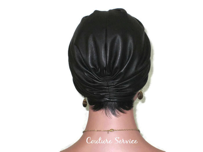 Handmade Leather Turban, Black - Couture Service  - 4
