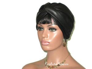 Handmade Leather Turban, Black - Couture Service  - 3