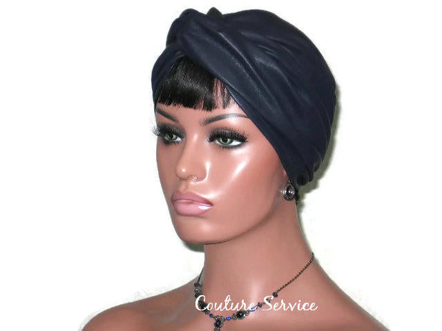Handmade Leather Turban, Navy - Couture Service  - 1
