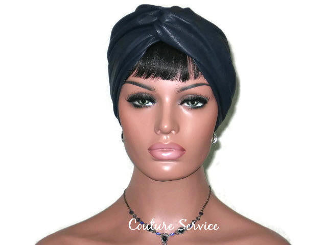 Handmade Leather Turban, Navy - Couture Service  - 2