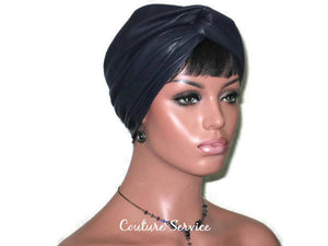 Handmade Leather Turban, Navy - Couture Service  - 4