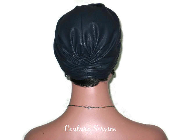 Handmade Leather Turban, Navy - Couture Service  - 3