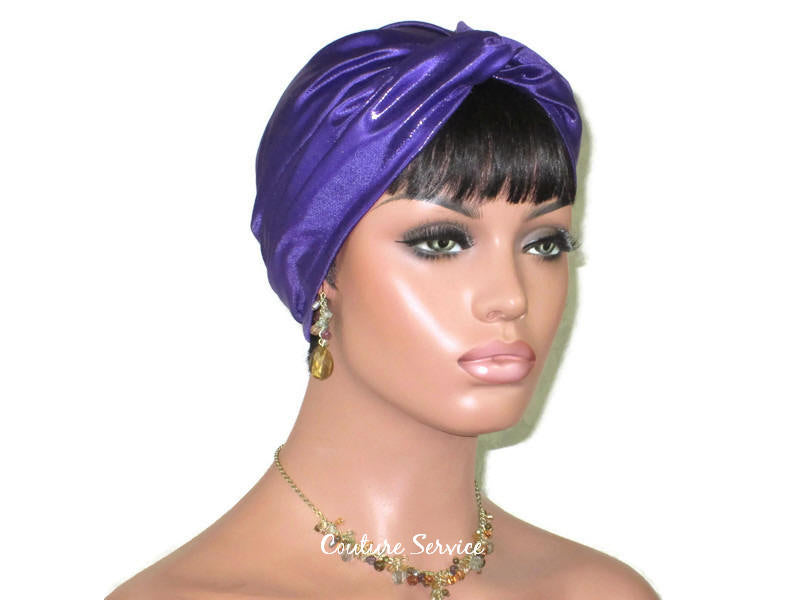 Handmade Purple Twist Turban, Metallic – Couture Service