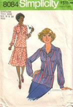Vintage Simplicity 8084, Misses Skirt, Pullover Top, and Scarf, Size 18, 20 - Couture Service 