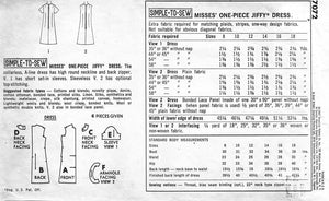 Vintage Simplicity 7072, Misses Dress, Size 14 - Couture Service  - 2