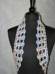 Handmade Crocheted Bolero, Blue, Peach, Variegate - Couture Service  - 2