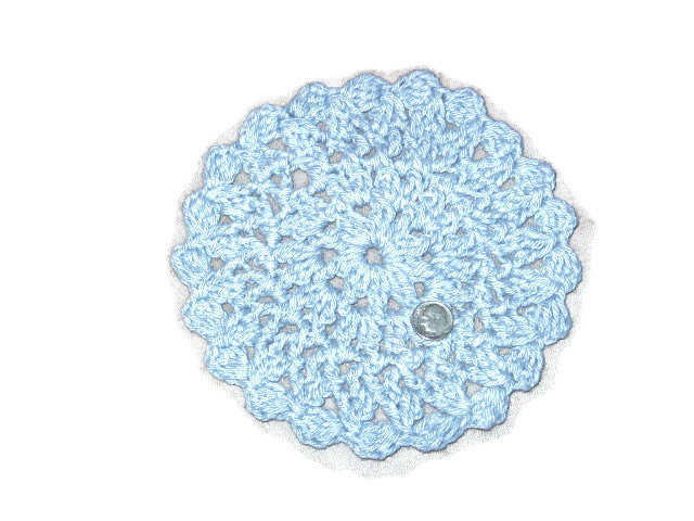 Handmade Decorative Blue Crocheted Cotton Doily Set, Denim - Couture Service  - 2