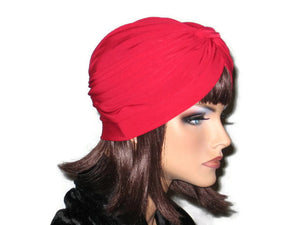 Handmade Red Banded Single Knot Turban - Couture Service  - 4