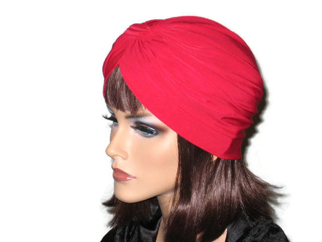 Handmade Red Banded Single Knot Turban - Couture Service  - 2