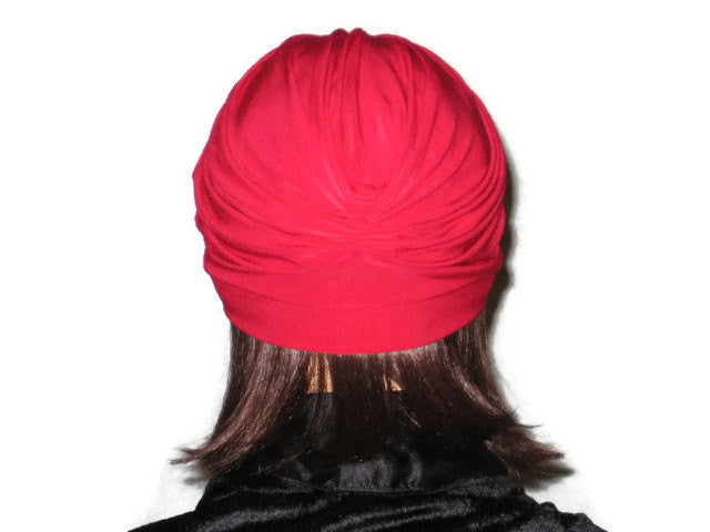 Handmade Red Banded Single Knot Turban - Couture Service  - 3