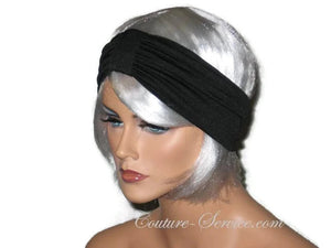 Handmade Black Headband Knot Turban - Couture Service  - 4