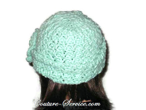 Handmade Crocheted Mint Green Cloche - Couture Service  - 3
