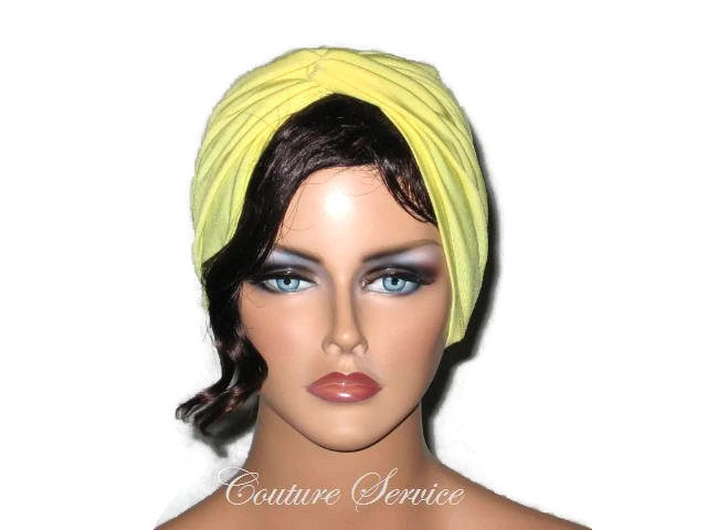 Handmade Yellow Twist Turban, Lemon - Couture Service  - 1