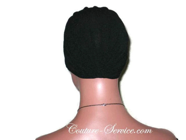 Handmade Black Chemo Turban - Couture Service  - 4