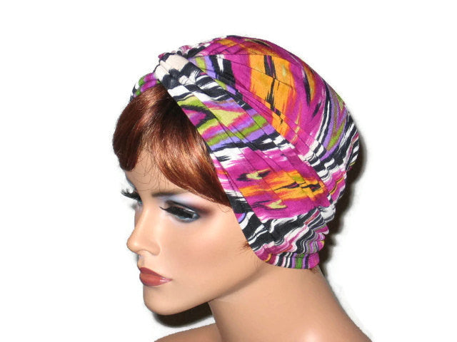 Handmade Pink Twist Turban, Abstract Magenta - Couture Service  - 2