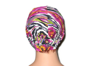 Handmade Pink Twist Turban, Abstract Magenta - Couture Service  - 3