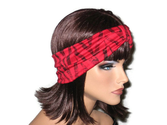 Handmade Red Turban Knot Headband, Black - Couture Service  - 2