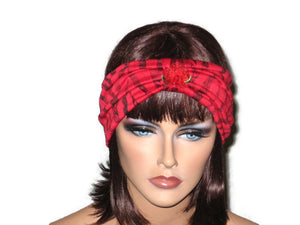 Handmade Red Turban Knot Headband, Black - Couture Service  - 5