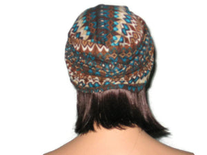 Handmade Brown Twist Turban, Abstract - Couture Service  - 4