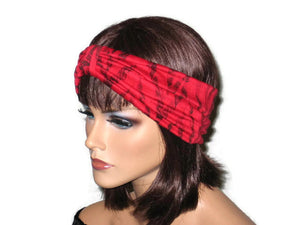 Handmade Red Turban Knot Headband, Black - Couture Service  - 4