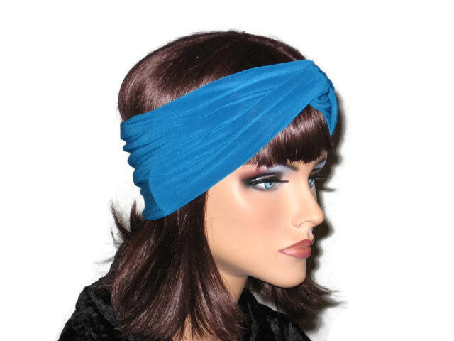 Handmade Blue Bandeau Headband Turban,Teal - Couture Service  - 2