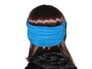 Handmade Blue Bandeau Headband Turban,Teal - Couture Service  - 3