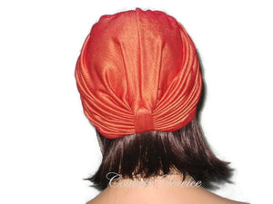 Handmade Orange Double Knot Turban, Iridescent - Couture Service  - 4