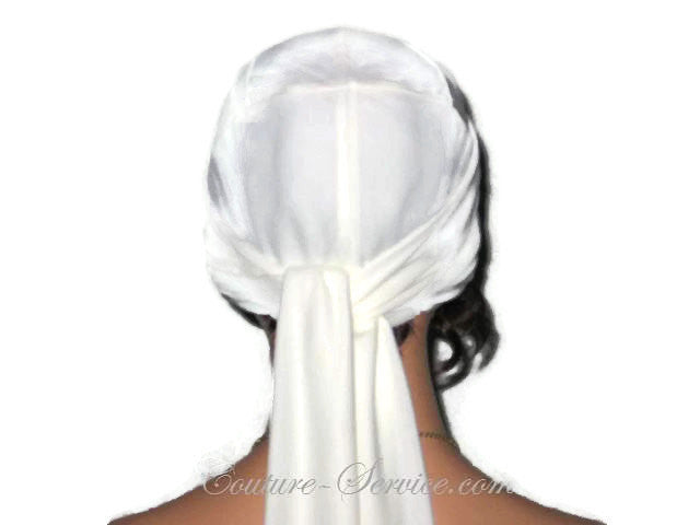 Handmade Cream Twist Turban, Lined, with Ties - Couture Service  - 3