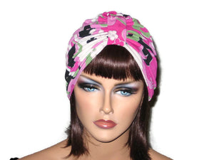 Handmade Pink Single Knot Turban, Abstract - Couture Service  - 1