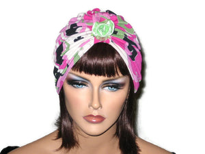 Handmade Pink Single Knot Turban, Abstract - Couture Service  - 5