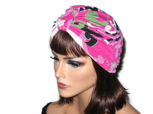 Handmade Pink Single Knot Turban, Abstract - Couture Service  - 4