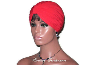 Handmade Red Double Knot Turban, Cardinal - Couture Service  - 1